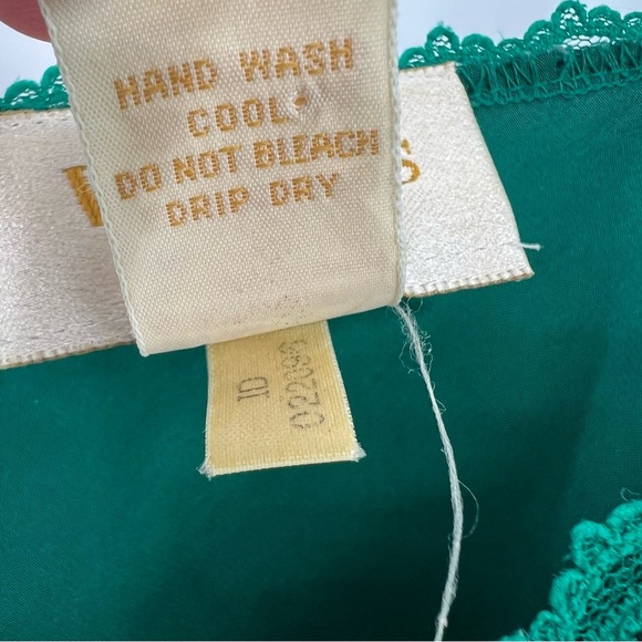 Vintage‎ gold label Victoria Secret green lace top Small - Picture 9 of 11